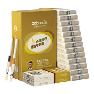 zobo正牌一次性烟嘴男士香烟过滤嘴小麦秸秆42重粗中细三用过滤器