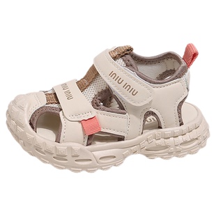 夏季儿童凉鞋男童运动鞋子1-6岁3宝宝软底女童包头小童沙滩鞋机能