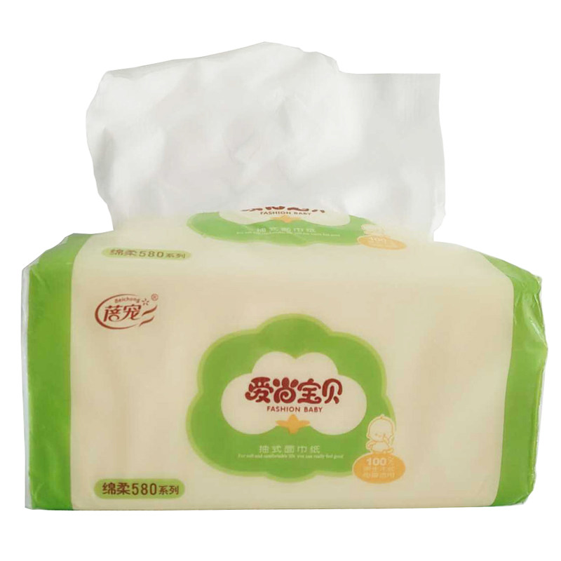 整箱80包蓓宠绵柔宝宝亲肤抽纸