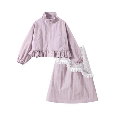 植木【lace蕾丝】女童套装儿童3件套套装中大童2026春季新款童装