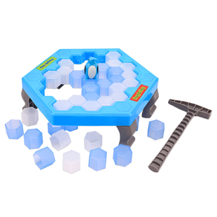 敲冰块拯救小企鹅破冰救救玩具抖音儿童砸打益智思维训练亲子游戏