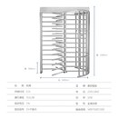 门禁考勤单门全高转闸车站旋转门刷卡人脸指纹不锈钢智能门禁系统