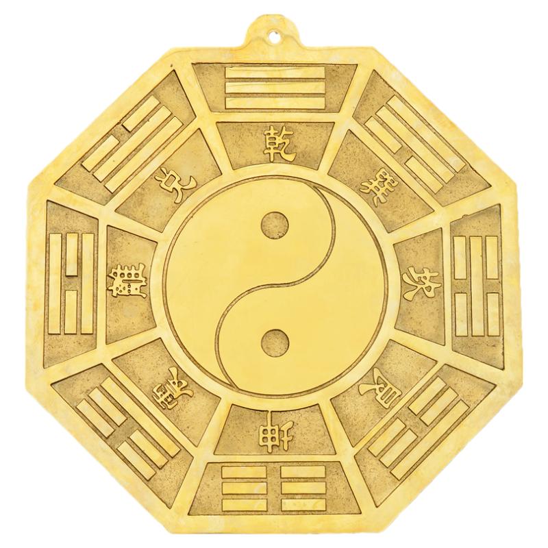 铜八卦镜挂件中式门阳台窗户