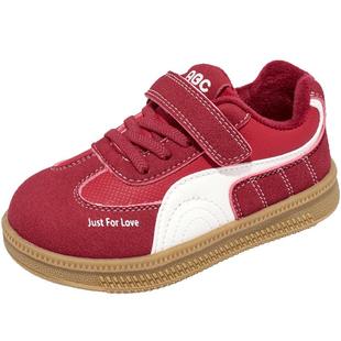 Abckids童鞋冬季新款加绒保暖防寒棉鞋男女童校园百搭休闲板鞋