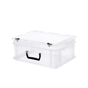 jeko透明塑料收纳箱 手提式收纳盒衣服床底整理箱衣柜内储物箱18L