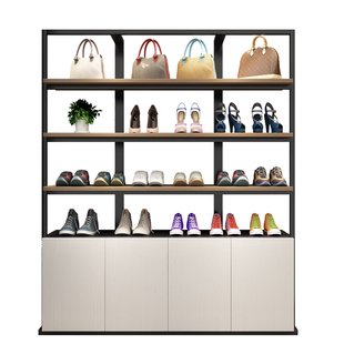 产品展示柜鞋货架陈列柜货架展示台手办展示架落地化妆品展示柜子