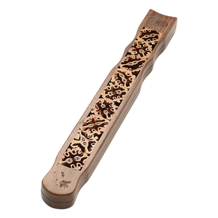 木质核桃香炉线香香盒沉香熏香炉香插卧香盒卧香炉线香盒器皿摆件