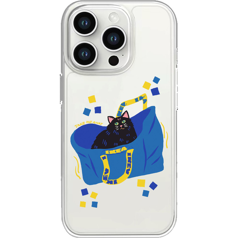 宜家猫猫插画苹果17Pro手机壳