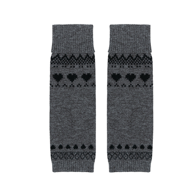 AR费尔岛小腿袜套女秋冬堆堆袜长款宽松保暖户外护脚踝腿套配靴子