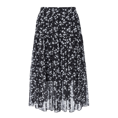 碎花半身裙高腰中长款碎花裙女