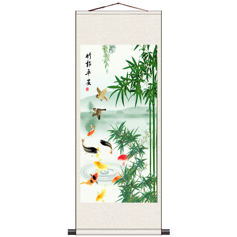 风水葫芦九鱼图六顺五路财神五路