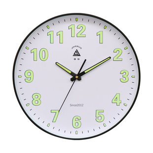 夜光挂钟精梭静音创意钟表 家用客厅石英钟轻奢准时夜光时钟