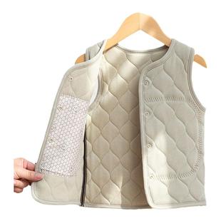 罗蒙儿童保暖马甲秋冬男童女童加厚背心内搭大童校服神器内穿学生