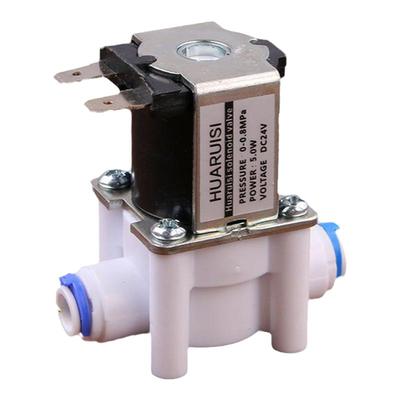 24V2分进水电磁阀家用净水器纯水机50G75G逆反渗透RO机快接插口