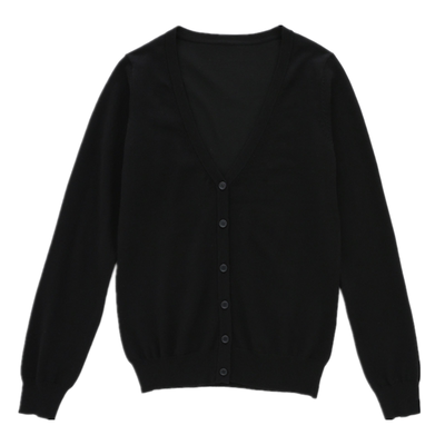 不褪色抗起球V领外套针织开衫