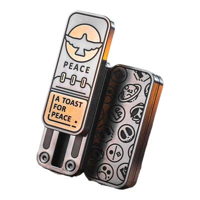 机械推牌解压金属小玩具PEACE