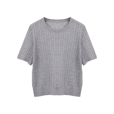 HONRN/红人短袖圆领套头针织衫