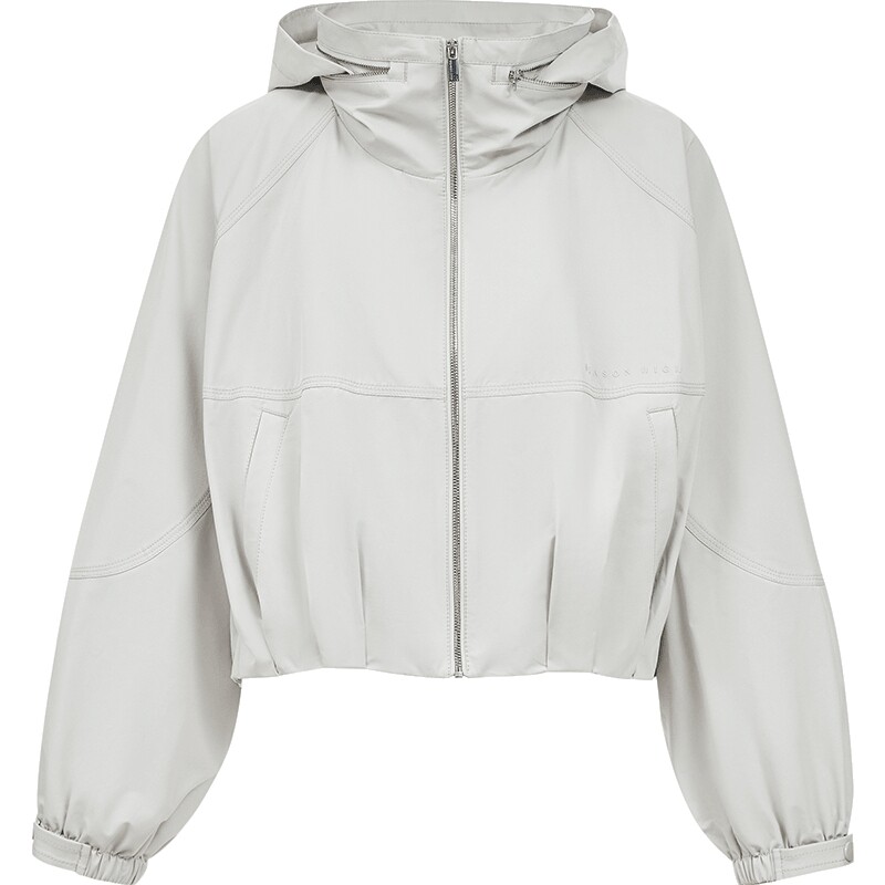 ONLY松弛自在连帽立领插肩袖风衣