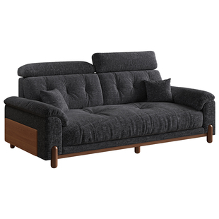 三宿梦实木云朵雪尼尔布艺沙发复古客厅简约温馨可拆洗轻奢风沙发