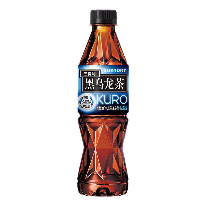 SUNTORY/三得利黑乌龙 无糖0脂茶饮料高浓度茶多酚整箱350ml*12瓶