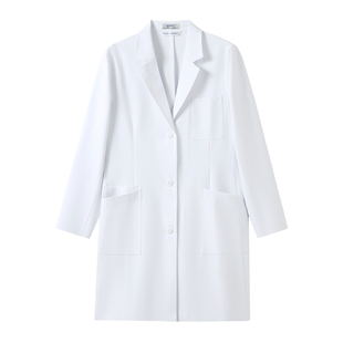 【小个子不过膝】2026春夏新款韩版白大褂女医生长袖定制logo男士