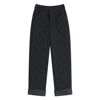 羽绒裤女冬外穿时尚2025新款九分小个子直筒东北零下40度白色棉裤