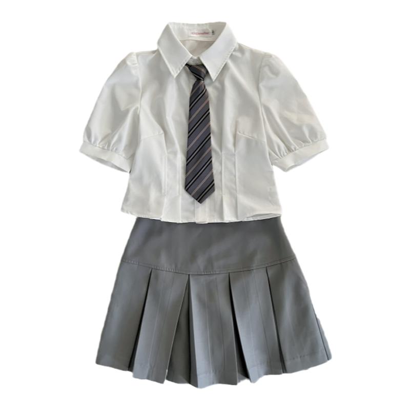 元兮少女 jk制服长袖衬衫基础款校供感学院风宽松百搭叠穿白衬衫