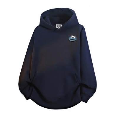 STA旗舰店美式潮牌卡通小众设计感连帽卫衣男女秋冬季加绒外套