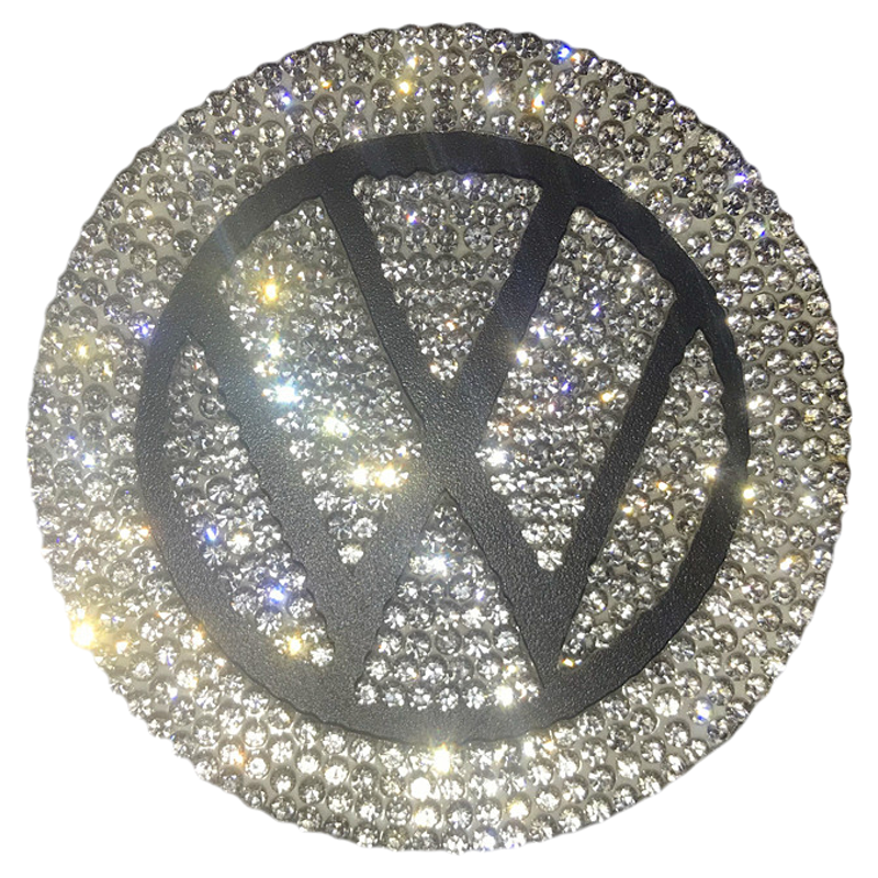 适用于新大众方向盘车标朗逸速腾探岳X途观L探歌ID4方向盘贴钻石