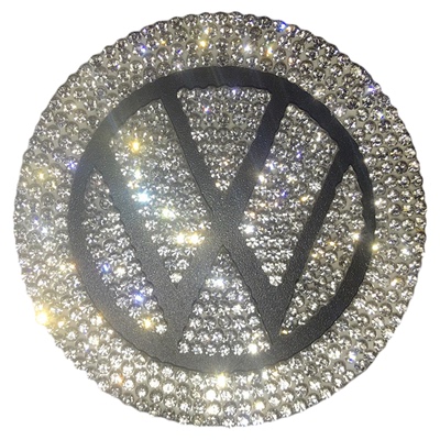 大众方向盘车标新款钻石贴水钻贴