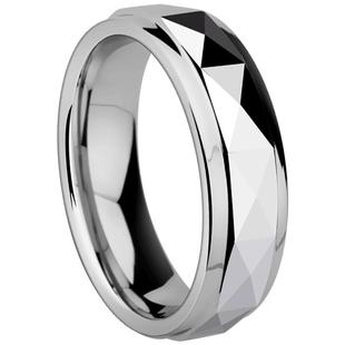 飒雅戒指男士银色钨金单身高级感对戒女情侣指环闭口钨钢男款尾戒