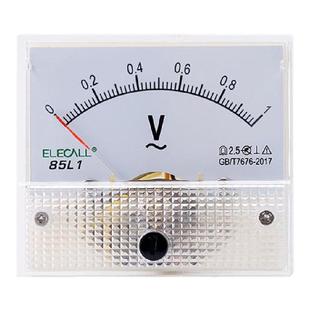 伊莱科56*65指针式交流电压表85L1-V伏特表小型高精度机械式1000V