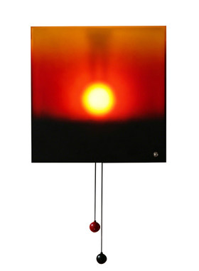 手拉升降渐变夕阳红落日壁灯