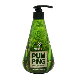 韩国进口LG竹盐派缤牙膏285g按压式护龈清新口气薄荷香型