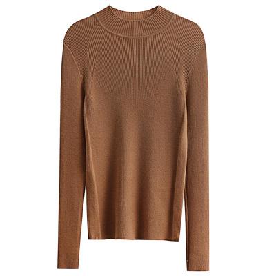 羊毛打底衫女装2025秋冬新款半高领黑色内搭修身长袖针织毛衣上衣