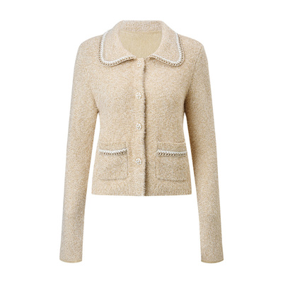 千金miu系翻领针织外套