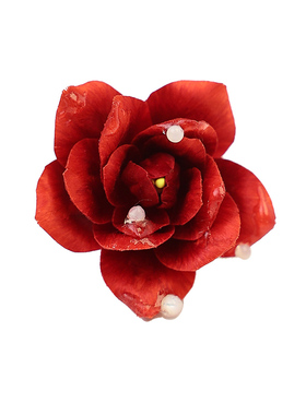 非遗绒花戒指女士指环原创品