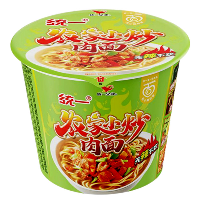 新货统一农家小炒肉方便面桶装