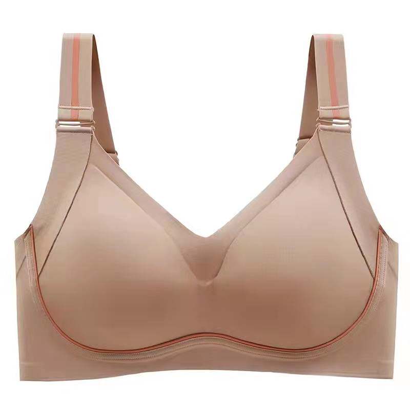 无钢圈无痕聚拢乳胶内衣女士调整型收副乳防下垂背心式运动文胸罩