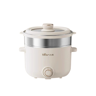 小熊不锈钢电煮锅家用宿舍学生多功能蒸煮一体火锅电火锅1一2人食