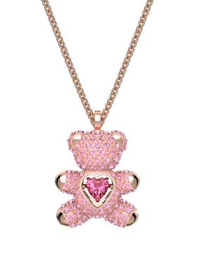 Swarovski/施华洛世奇正品粉色泰迪小熊女士项链吊坠5642976