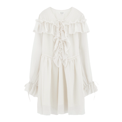 MOUSSY法式浪漫优雅雪纺连衣裙