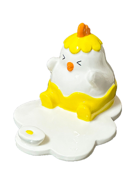 墩墩鸡追剧手机架办公室桌面装饰摆件置物架陶瓷创意可爱手机支架