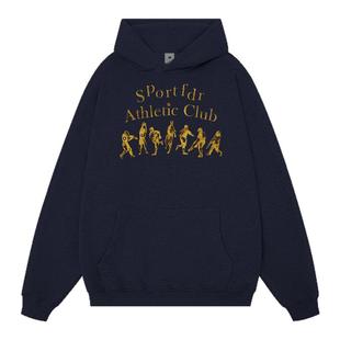 FDR官方店 棒球动态人影印花连帽卫衣男女春季情侣装宽松上衣帽衫