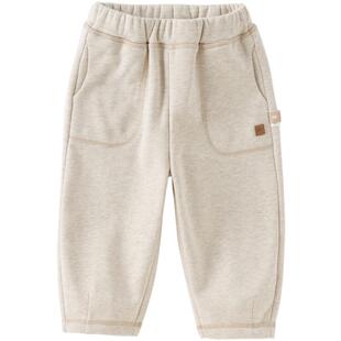 戴维贝拉童装针织裤子2026冬装男童女童加绒运动卫裤长裤萝卜裤