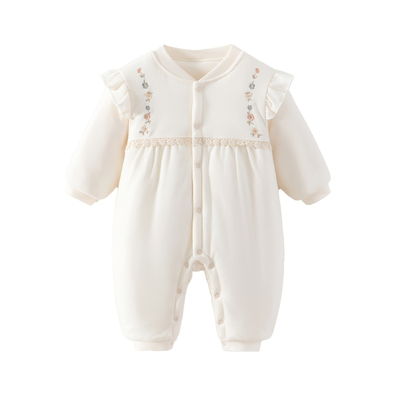 新生儿衣服A类夹棉保暖连体衣冬