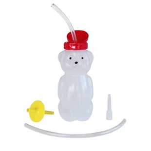 美国小熊瓶口肌训练学饮杯儿童辅助吞咽喝水锻炼工具吸管闭唇玩具