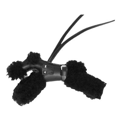 手工真皮羊羔毛朋克狗包包挂件