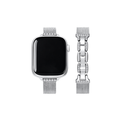ZEGL兼容applewatch银色手表表带