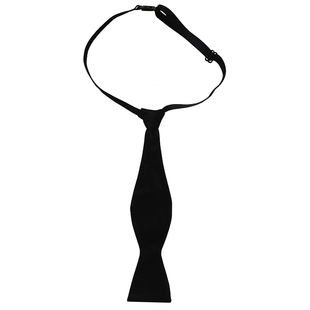 原创真丝桑蚕丝纯黑色葫芦领带免打韩版摄影婚纱楼旅拍燕尾服1250